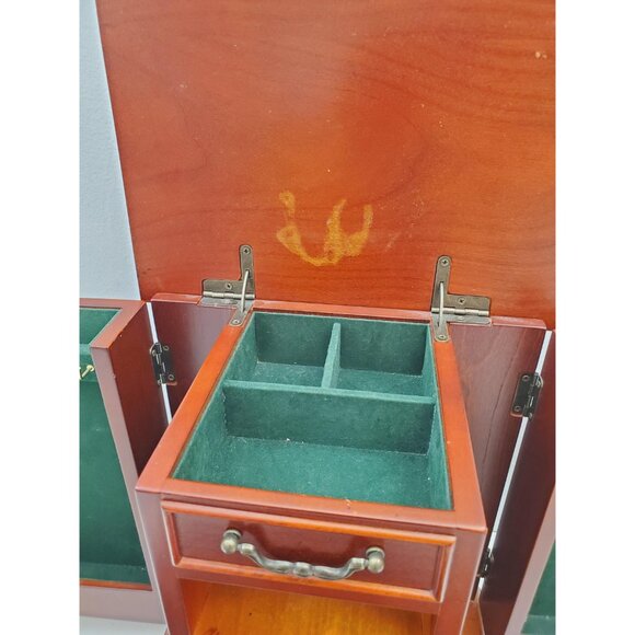 Vintage Gunther Mele 1970's wooden jewelry box. Jewellery with drawers . Vintage - Picture 10 of 10